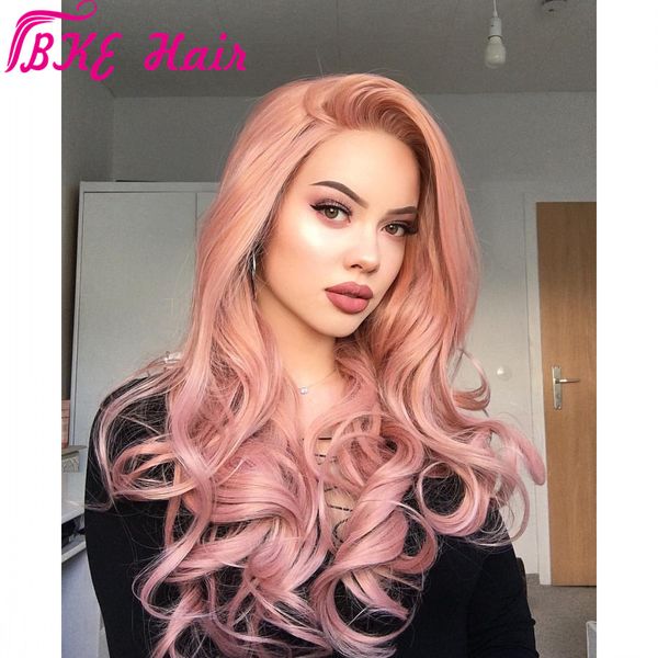 pink wig long body wave wigs for women synthetic hair full lace front wig high temperature fiber peruca glueless part, Black
pink wig long body wave wigs for women synthetic hair full lace front wig high temperature fiber peruca glueless part, Black
