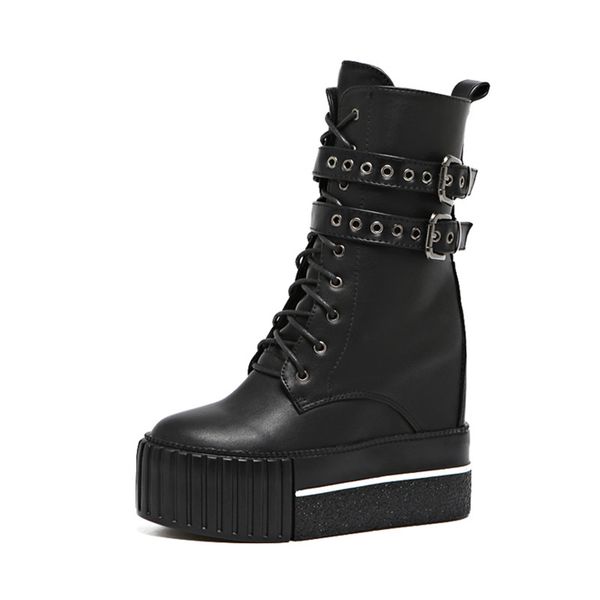 women's martin boots 2018 autumn winter pu leather high heels platform boot black ankle boots for women with heel woman shoes
women's martin boots 2018 autumn winter pu leather high heels platform boot black ankle boots for women with heel woman shoes