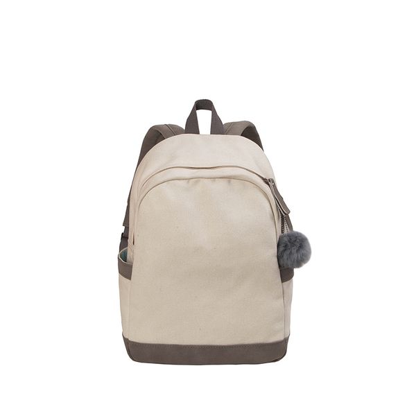 new autumn and winter canvas + pu shoulder backpack lucky and lovely furry ball simple fashion shoulder backpack, large capacity
new autumn and winter canvas + pu shoulder backpack lucky and lovely furry ball simple fashion shoulder backpack, large capacity