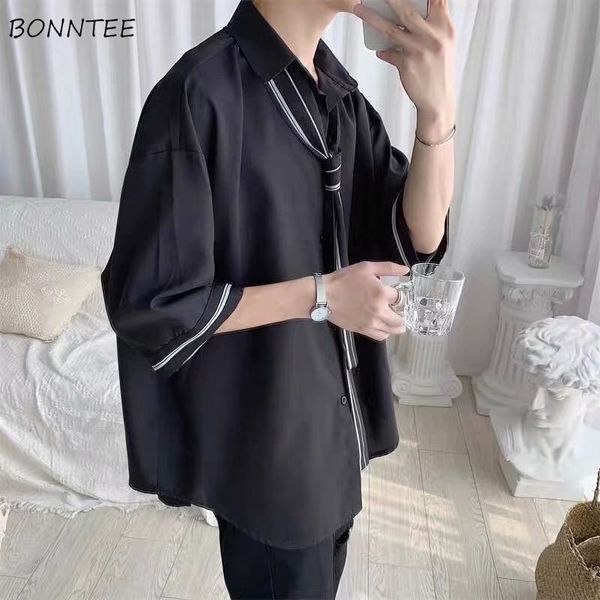 men's casual shirts men spring 2021 solid simple outwear loose with tie vintage korean harajku mens chiffon streetwear leisure ulzzang, White;black
men's casual shirts men spring 2021 solid simple outwear loose with tie vintage korean harajku mens chiffon streetwear leisure ulzzang, White;black