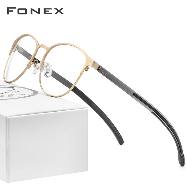 fonex silicone alloy optical eyeglasses frame men prescription retro round myopia glasses women metal screwless eyewear 987, Black
fonex silicone alloy optical eyeglasses frame men prescription retro round myopia glasses women metal screwless eyewear 987, Black