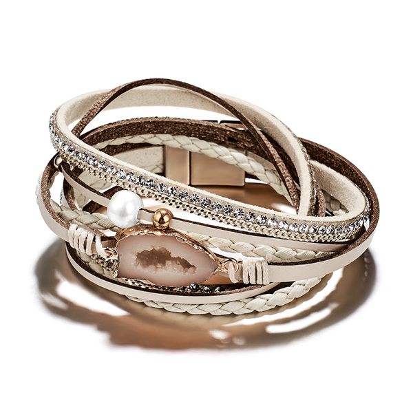 shuangr buckle leather bracelet multilayer magnetic buckle casual bangle men and women temperament jewelry gifts, White
shuangr buckle leather bracelet multilayer magnetic buckle casual bangle men and women temperament jewelry gifts, White