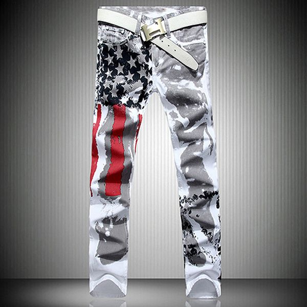 мужская мода американский флаг упругие slim fit повседневные джинсы длинные брюки, Black
мужская мода американский флаг упругие slim fit повседневные джинсы длинные брюки, Black