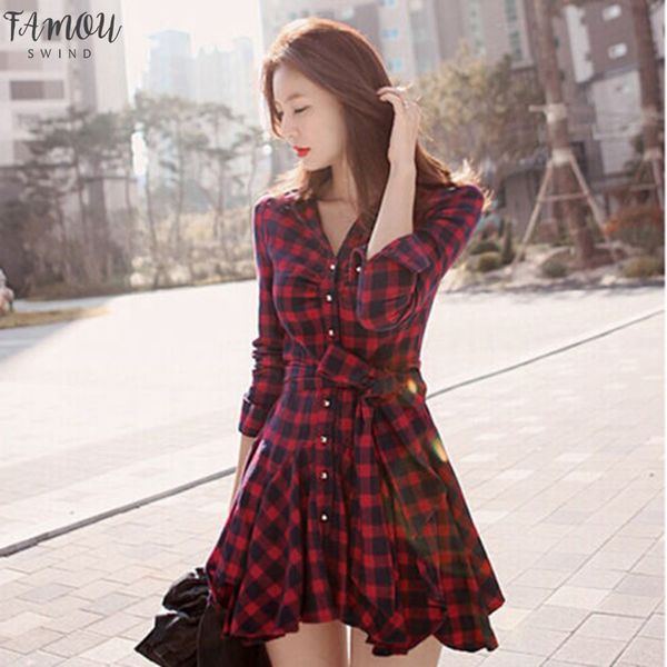 women new fashion casual plaid button dress summer long-sleeve ruched fit and flare sashes short mini dress hot, Black;gray
women new fashion casual plaid button dress summer long-sleeve ruched fit and flare sashes short mini dress hot, Black;gray