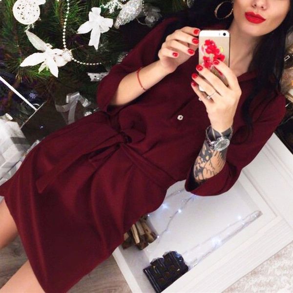 women casual cotton dresses button elegant turn down collar sashes fashion women feminino lady slim shirt dress, Black;gray
women casual cotton dresses button elegant turn down collar sashes fashion women feminino lady slim shirt dress, Black;gray