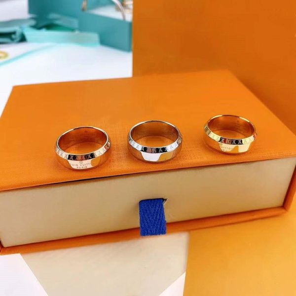 new titanium steel material three-color optional double beveled designer rings luxury designer jewelry women rings, Silver
new titanium steel material three-color optional double beveled designer rings luxury designer jewelry women rings, Silver