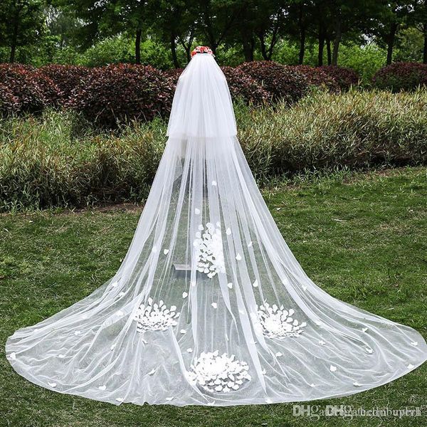 2019 ivory tulle long train two layers bridal veil 3m length with comb wedding veil bridal accessories for womens, Black
2019 ivory tulle long train two layers bridal veil 3m length with comb wedding veil bridal accessories for womens, Black