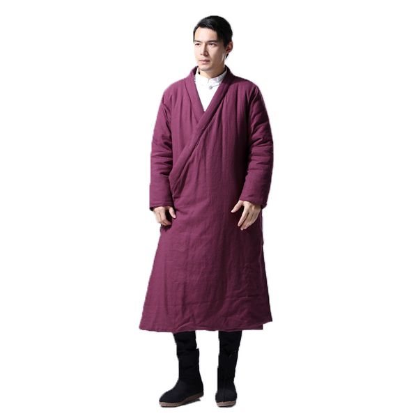 hisenky men's winter trenchcoat chinese style long windbreaker hanfu robes thick warm coat vintage cotton-padded jackets 4colors, Tan;black
hisenky men's winter trenchcoat chinese style long windbreaker hanfu robes thick warm coat vintage cotton-padded jackets 4colors, Tan;black