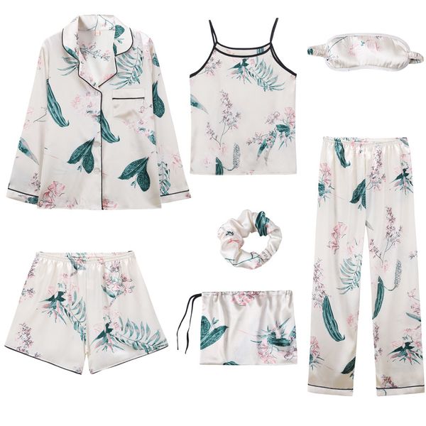 7 pieces pajamas sets 2019spring pijama set for sleepwear clothes pyjamas women home suit pijamas women nightwear sleepwear, Blue;gray
7 pieces pajamas sets 2019spring pijama set for sleepwear clothes pyjamas women home suit pijamas women nightwear sleepwear, Blue;gray