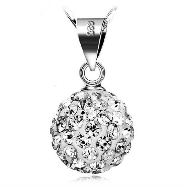 925 sterling sliver full crystal ball pendant neckace for women gift water-wave chain choker collares kolye, Silver
925 sterling sliver full crystal ball pendant neckace for women gift water-wave chain choker collares kolye, Silver