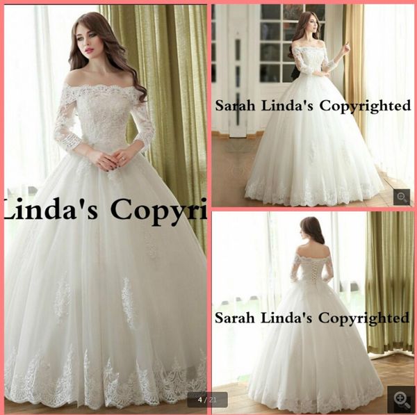 vestidos de novia ball gown wedding dresses lace appliques beaded off the shoulder stylish formal wedding gowns princess bride dresses, White
vestidos de novia ball gown wedding dresses lace appliques beaded off the shoulder stylish formal wedding gowns princess bride dresses, White