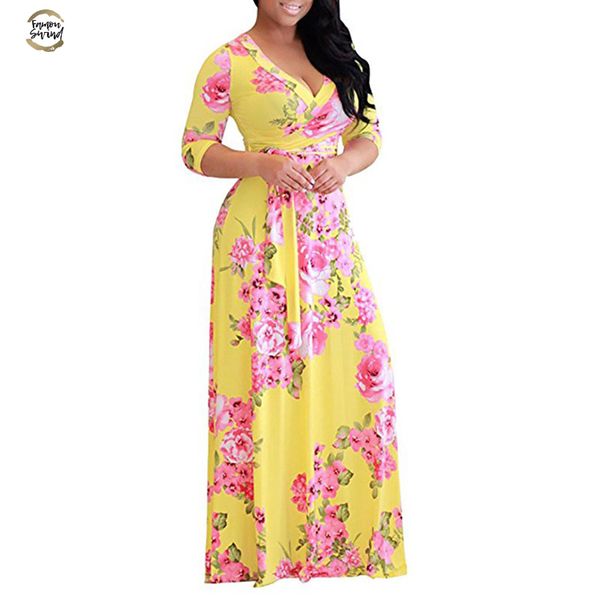 plus size s-5xl elegant women robe summer printed maxi dress fashion boho dress tighten waist long dresses vestidos a2400, Black;gray
plus size s-5xl elegant women robe summer printed maxi dress fashion boho dress tighten waist long dresses vestidos a2400, Black;gray