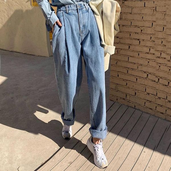 spring loose harem jeans pants women streetwear high waist denim jeans female irregular pantalon femme vs005, Blue
spring loose harem jeans pants women streetwear high waist denim jeans female irregular pantalon femme vs005, Blue