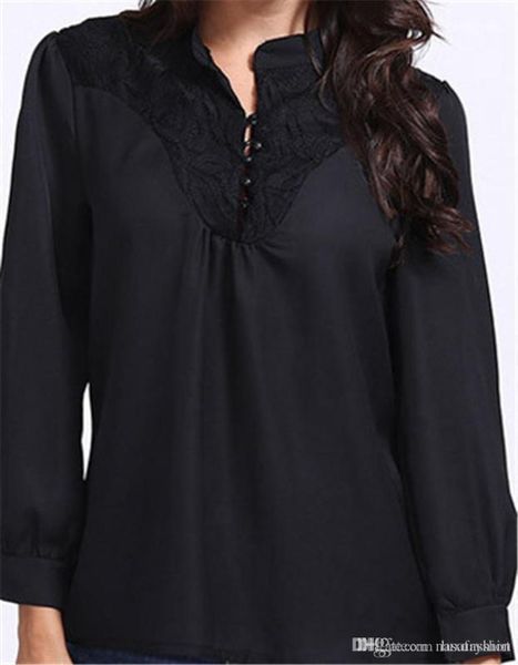 lace long sleeve crew neck solid color ladies tees casual slim button womens clothes designer womens tshirts, White
lace long sleeve crew neck solid color ladies tees casual slim button womens clothes designer womens tshirts, White