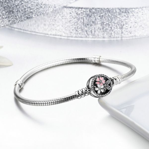 codemonkey 100% real sterling silver flower original bracelet fit pandoras beads charms diy jewelry gift for women cmc919, Black
codemonkey 100% real sterling silver flower original bracelet fit pandoras beads charms diy jewelry gift for women cmc919, Black