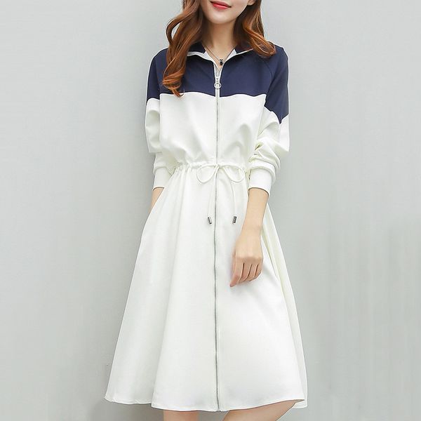 large size women dress spring autumn dress vintage long sleeve women's dresses patchwork korean loose female zippers t43, Black;gray
large size women dress spring autumn dress vintage long sleeve women's dresses patchwork korean loose female zippers t43, Black;gray