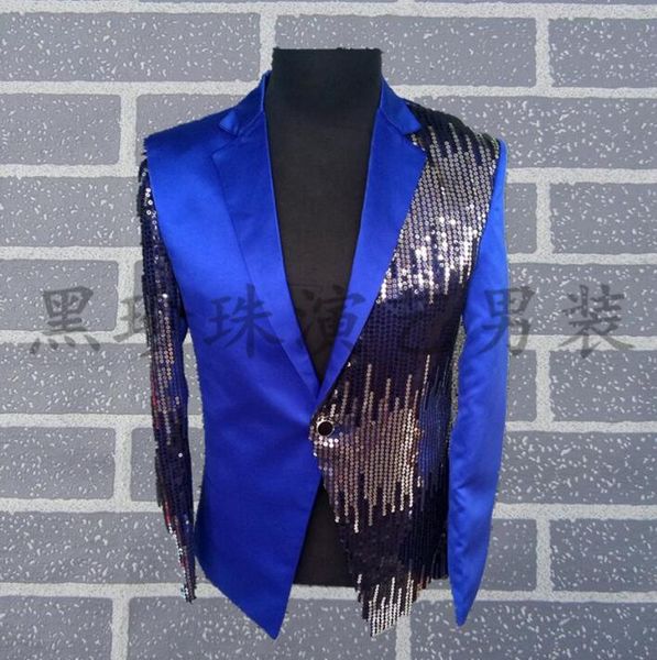 blue men suits designs masculino homme terno stage costumes for singers men sequin blazer dance clothes jacket star style dress, White;black
blue men suits designs masculino homme terno stage costumes for singers men sequin blazer dance clothes jacket star style dress, White;black