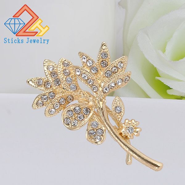 crystal gold colour flower brooches for women wedding bridesmaid rhinestone bouquet brooch pin dress clothing accessories, Gray
crystal gold colour flower brooches for women wedding bridesmaid rhinestone bouquet brooch pin dress clothing accessories, Gray