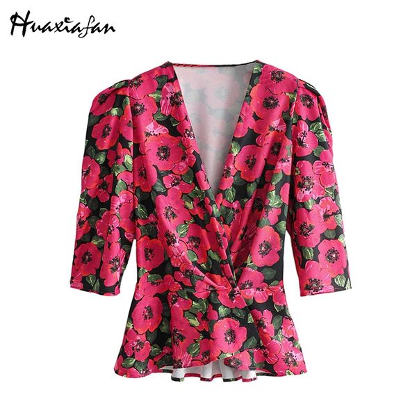 women's blouses & shirts huaxiafan women print blouse floral wrap elastic waist female summer chic deep v neck shirt, White
women's blouses & shirts huaxiafan women print blouse floral wrap elastic waist female summer chic deep v neck shirt, White