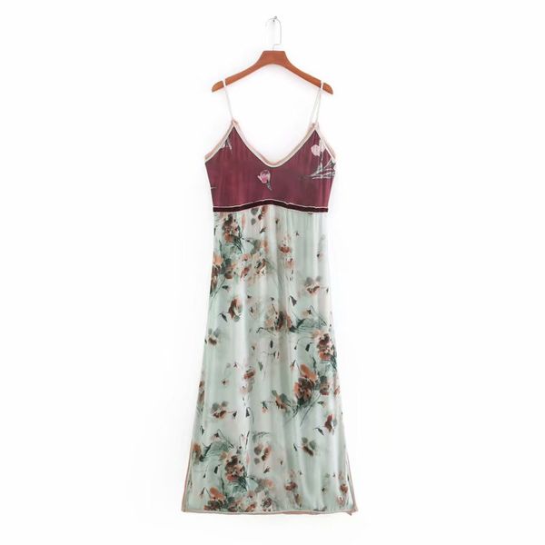 new 2020 women vintage patchwork print chiffon sling dress female backless split sequins vestido chic casual dresses ds3768, Black;gray
new 2020 women vintage patchwork print chiffon sling dress female backless split sequins vestido chic casual dresses ds3768, Black;gray