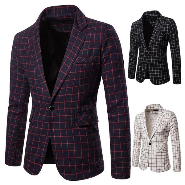 blazer men suit fashion jacket mens slim fit casual plaid jackets men blazer single button plus size male suit, White;black
blazer men suit fashion jacket mens slim fit casual plaid jackets men blazer single button plus size male suit, White;black