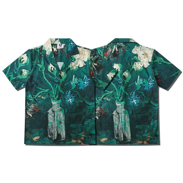 men's hawaiian shirt with short sleeves summer art vases digital printing loose cardigan lapel short sleeve shirt beach, White;black
men's hawaiian shirt with short sleeves summer art vases digital printing loose cardigan lapel short sleeve shirt beach, White;black