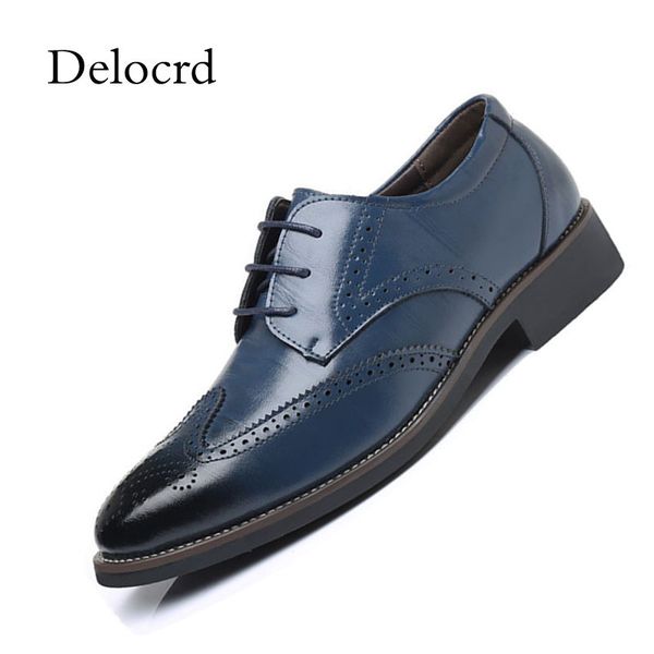 2018 new genuine leather men brogues shoes lace-up bullock business dress men oxfords shoes male formal shoe, Black
2018 new genuine leather men brogues shoes lace-up bullock business dress men oxfords shoes male formal shoe, Black