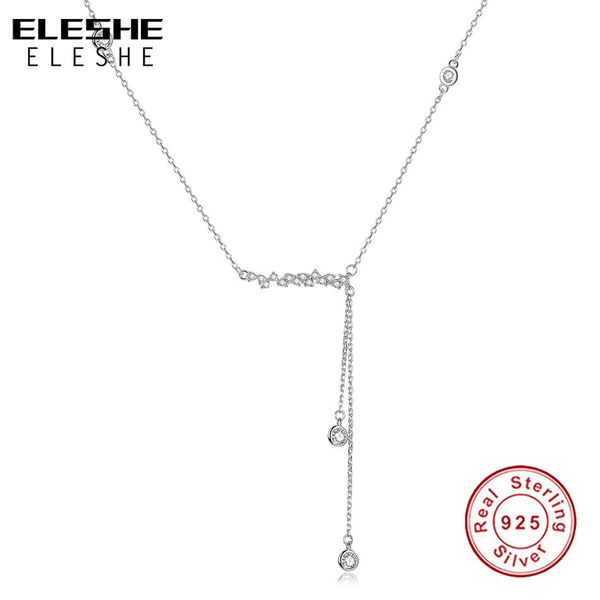 eleshe new 925 sterling silver necklace for women round cubic zirconia necklaces & pendants long chain jewelry wedding gift
eleshe new 925 sterling silver necklace for women round cubic zirconia necklaces & pendants long chain jewelry wedding gift
