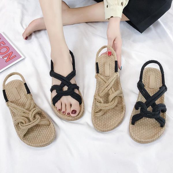 new summer sandals for women 2020 korean version flat bottom rope hollow anti slip versatile beach cool shoes, Black
new summer sandals for women 2020 korean version flat bottom rope hollow anti slip versatile beach cool shoes, Black