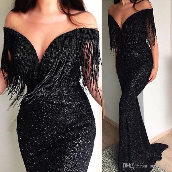 stunning black tassel mermaid long evening party dresses 2019 new sales v neck cap sleeveless floor length club formal gowns real image, White;black
stunning black tassel mermaid long evening party dresses 2019 new sales v neck cap sleeveless floor length club formal gowns real image, White;black