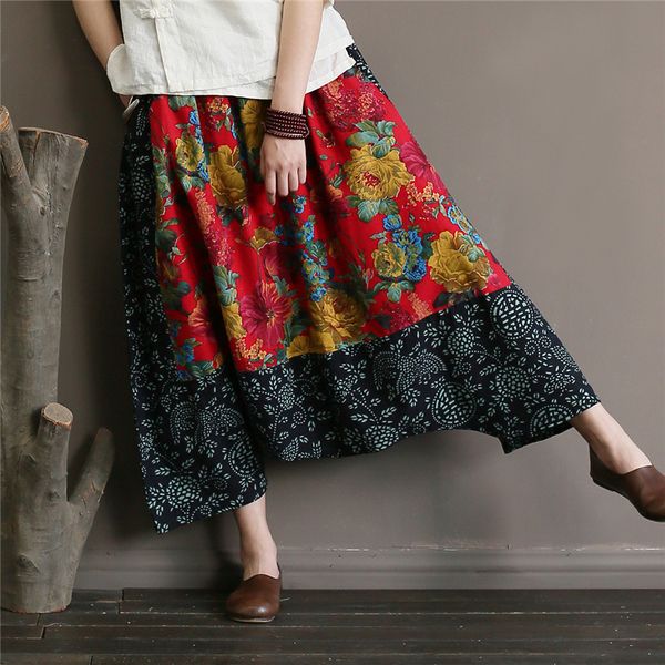 johnature women vintage cross pants floral elastic waist patchwork 2020 summer new cotton linen casual trouser women pants, Black;white
johnature women vintage cross pants floral elastic waist patchwork 2020 summer new cotton linen casual trouser women pants, Black;white