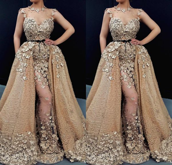 modest a line evening prom dress sleeveless jewel neck tulle lace party dress detachable tail hand made flower robes de soirée, Black
modest a line evening prom dress sleeveless jewel neck tulle lace party dress detachable tail hand made flower robes de soirée, Black