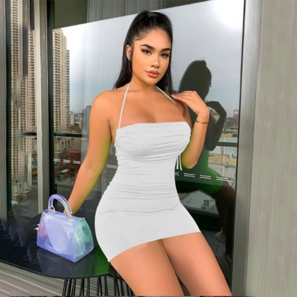 casual dresses summer women fashion dress tight hanging neck word collar female solid color bag hip party, Black;gray
casual dresses summer women fashion dress tight hanging neck word collar female solid color bag hip party, Black;gray