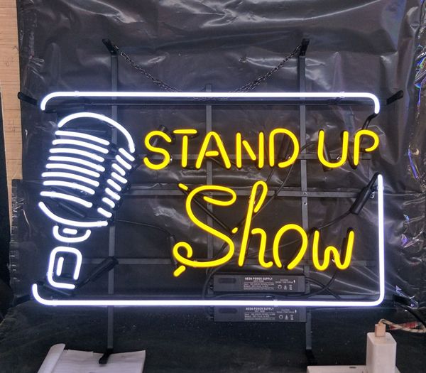 stand up show neon sign light bar advertising entertainment decoration art display real glass lamp metal frame 17'' 24
stand up show neon sign light bar advertising entertainment decoration art display real glass lamp metal frame 17'' 24