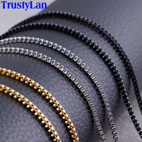 2mm golden black tone box chain necklace women fashion 316l stainless steel necklaces for men chocker jewellery christmas gifts, Silver
2mm golden black tone box chain necklace women fashion 316l stainless steel necklaces for men chocker jewellery christmas gifts, Silver
