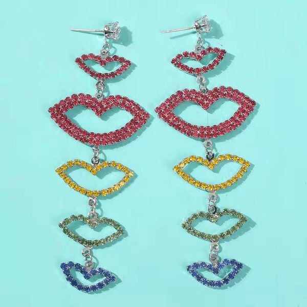 fashion-diamonds lips dangle earrings for women luxury designer bling diamond lip pendant earrings love brithday gifts for gf ing, Silver
fashion-diamonds lips dangle earrings for women luxury designer bling diamond lip pendant earrings love brithday gifts for gf ing, Silver