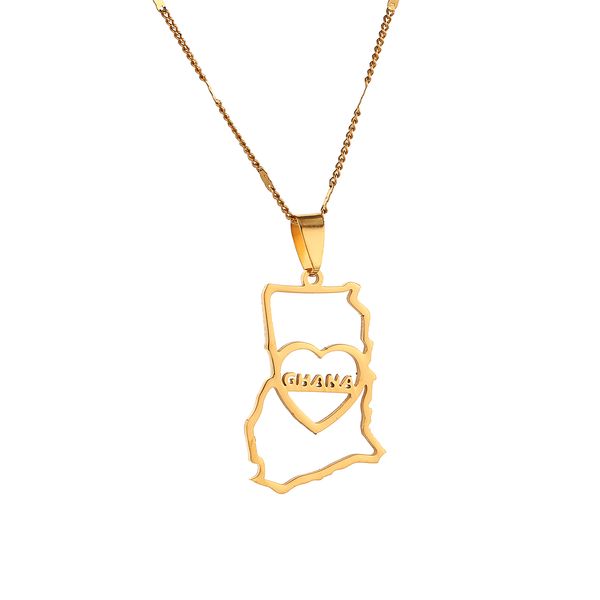 stainless steel ghana map pendant necklaces trendy ghanaian map heart chain jewelry, Silver
stainless steel ghana map pendant necklaces trendy ghanaian map heart chain jewelry, Silver