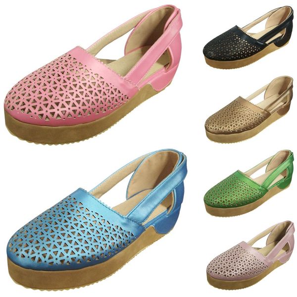 large size hollow out sandals woman summer leather round toe shoes ladies leisure buckle strap flat shoes casual shallow sandals, Black
large size hollow out sandals woman summer leather round toe shoes ladies leisure buckle strap flat shoes casual shallow sandals, Black