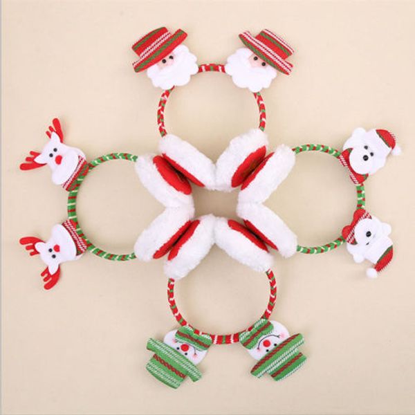 

рождество санта-клаус elk снеговик медведь взрослый дети декор теплый earmuffs партии игрушка earmuffs valance на рождество