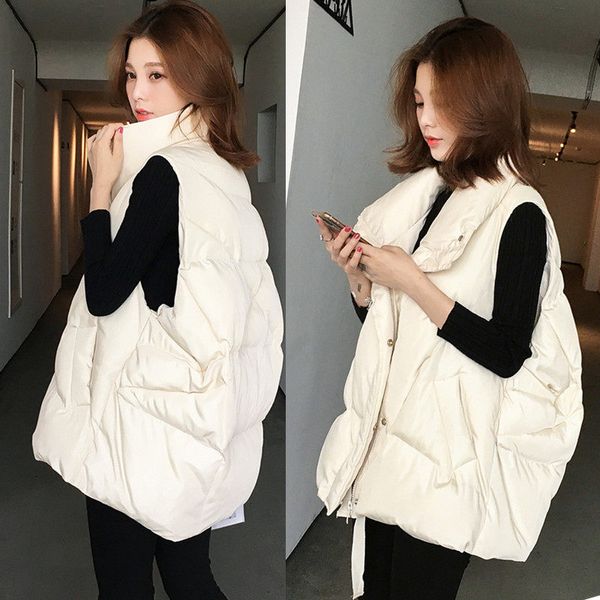 cute women's down cotton vest autumn and winter new tide korean thick mid-length loose padded waistcoat sleeveless outwear f2552, Black;white
cute women's down cotton vest autumn and winter new tide korean thick mid-length loose padded waistcoat sleeveless outwear f2552, Black;white