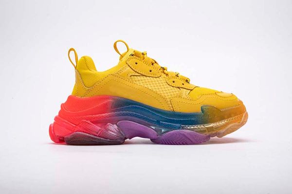 2019 dad shoes paris 17fw triple-s sneakers men/women rainbow color yellow running shoes cushion shoes szie 35-45
2019 dad shoes paris 17fw triple-s sneakers men/women rainbow color yellow running shoes cushion shoes szie 35-45