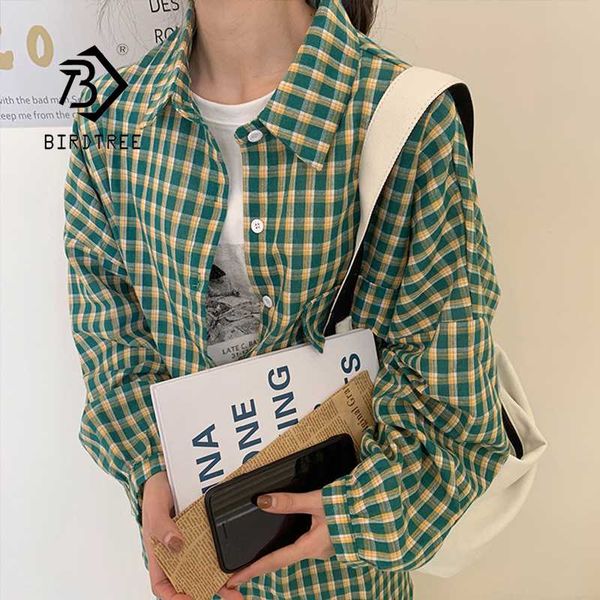 women's blouses & shirts autumn arrival women vintage oversized plaid green shirt batwing sleeve blouse casual loose feminina blusa t0, White
women's blouses & shirts autumn arrival women vintage oversized plaid green shirt batwing sleeve blouse casual loose feminina blusa t0, White