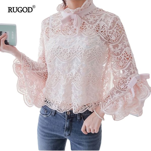 rugod 2018 summer new arrival hollow out flare sleeve women shirt bow lace nine quarter elegant ladies blouse turleneck girl y19042902, White
rugod 2018 summer new arrival hollow out flare sleeve women shirt bow lace nine quarter elegant ladies blouse turleneck girl y19042902, White