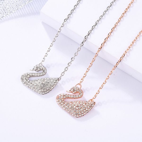 classic style shih micro pave swan necklace women's choker diamond set rose gold pendant seiko high version, Silver
classic style shih micro pave swan necklace women's choker diamond set rose gold pendant seiko high version, Silver