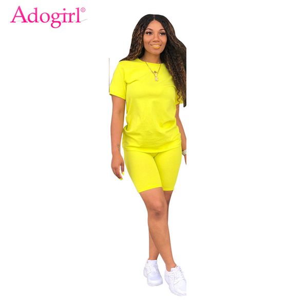 adogirl solid casual two piece set women tracksuit o neck short sleeve t shirt + shorts fashion sportswear female clothing, White
adogirl solid casual two piece set women tracksuit o neck short sleeve t shirt + shorts fashion sportswear female clothing, White