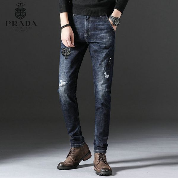 new fashion brand jeans, high matching jeans, heavy industry embroidery. printing, straight leg. micro elastic-9, Blue
new fashion brand jeans, high matching jeans, heavy industry embroidery. printing, straight leg. micro elastic-9, Blue