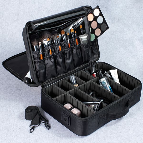 female professional makeup organizer bolso mujer good cosmetic bag large capacity storage case multilayer suitcases y190702, Black;red
female professional makeup organizer bolso mujer good cosmetic bag large capacity storage case multilayer suitcases y190702, Black;red