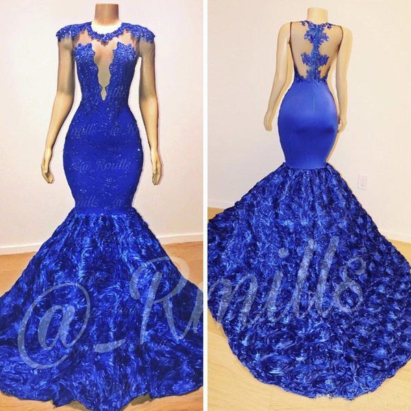 2019 New Royal Blue Cap Sleeves Lace Mermaid Prom Dresses Tulle Lace Appliques 3D Floral Floor Length Evening Gowns Vestidos De Festa
2019 New Royal Blue Cap Sleeves Lace Mermaid Prom Dresses Tulle Lace Appliques 3D Floral Floor Length Evening Gowns Vestidos De Festa