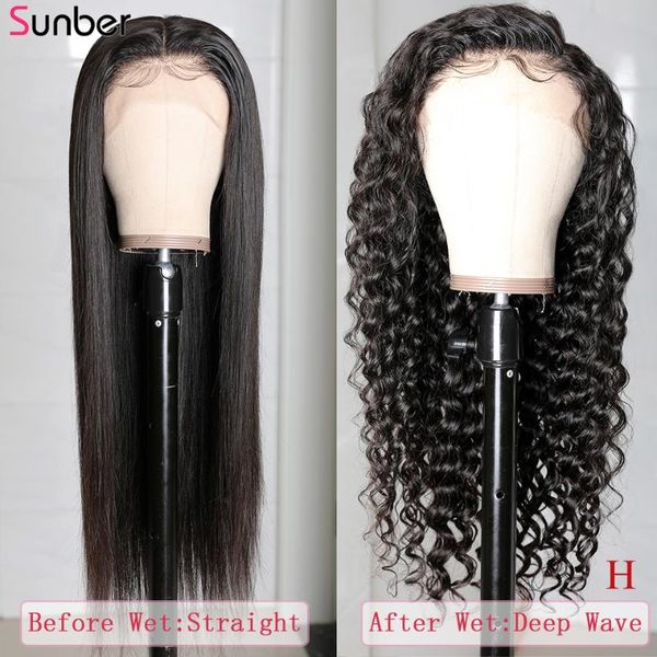 sunber hair peruvian deep wave lace frontal human hair wig 13x4 150% density remy wet straight to deep wavy pre plucked lace wig, Black;brown
sunber hair peruvian deep wave lace frontal human hair wig 13x4 150% density remy wet straight to deep wavy pre plucked lace wig, Black;brown
