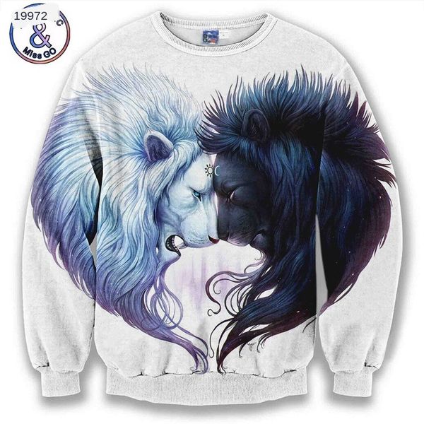 мужской дизайнерский свитер 3d lion print футболка с длинным рукавом, Black
мужской дизайнерский свитер 3d lion print футболка с длинным рукавом, Black